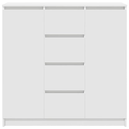 vidaXL Sideboard with Drawers White 100.5x35x98.5 cm Engineered Wood