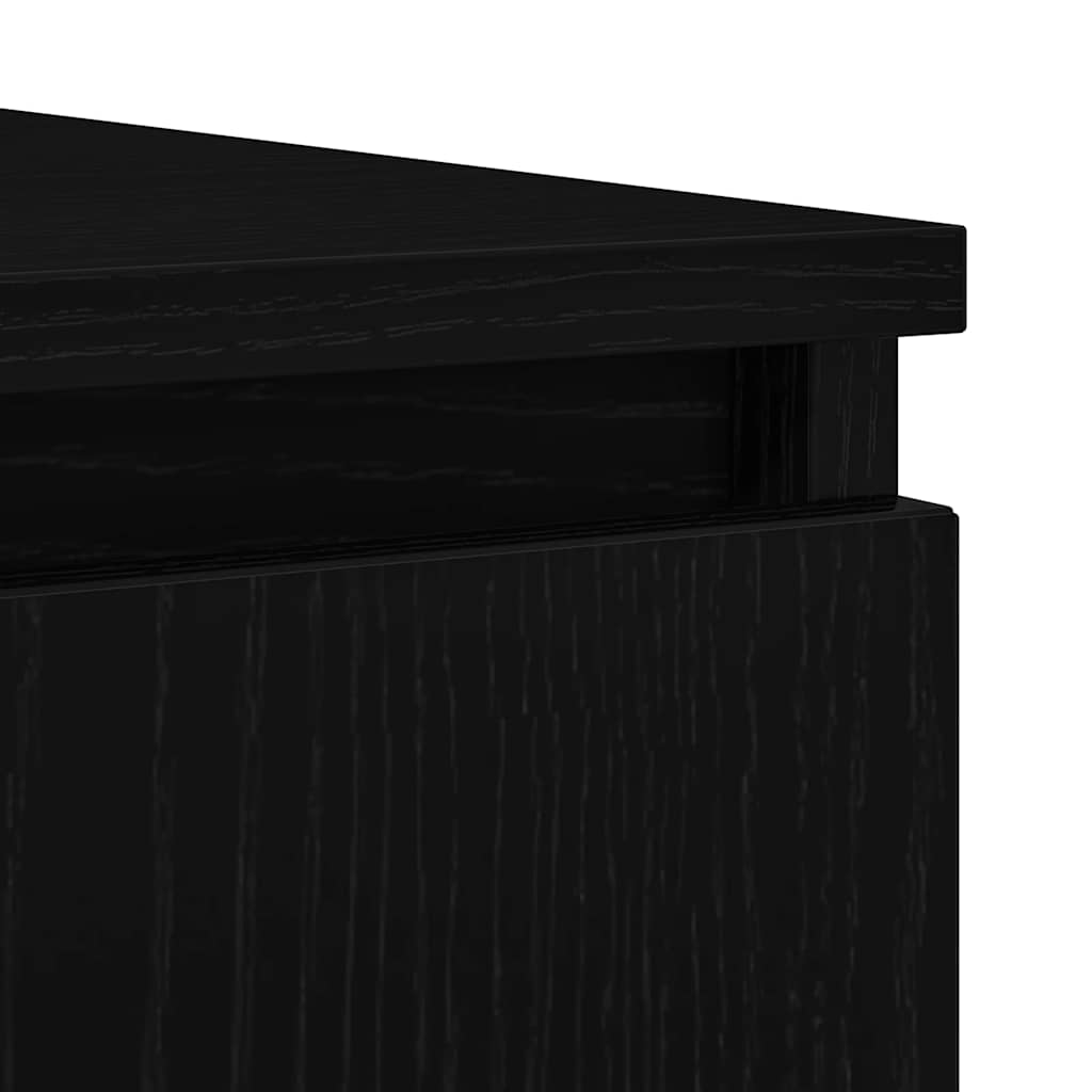 vidaXL Sideboard with Drawers Black Oak 100.5x35x98.5 cm Engineered Wood