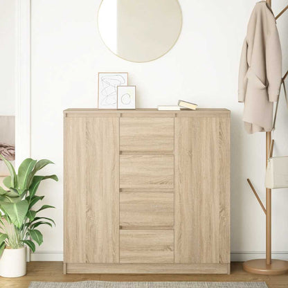 vidaXL Sideboard with Drawers Sonoma Oak 100.5x35x98.5 cm