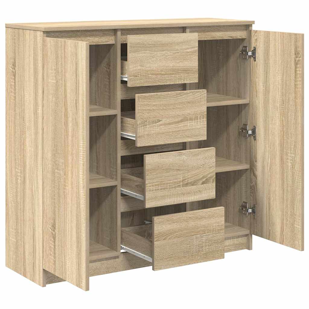 vidaXL Sideboard with Drawers Sonoma Oak 100.5x35x98.5 cm
