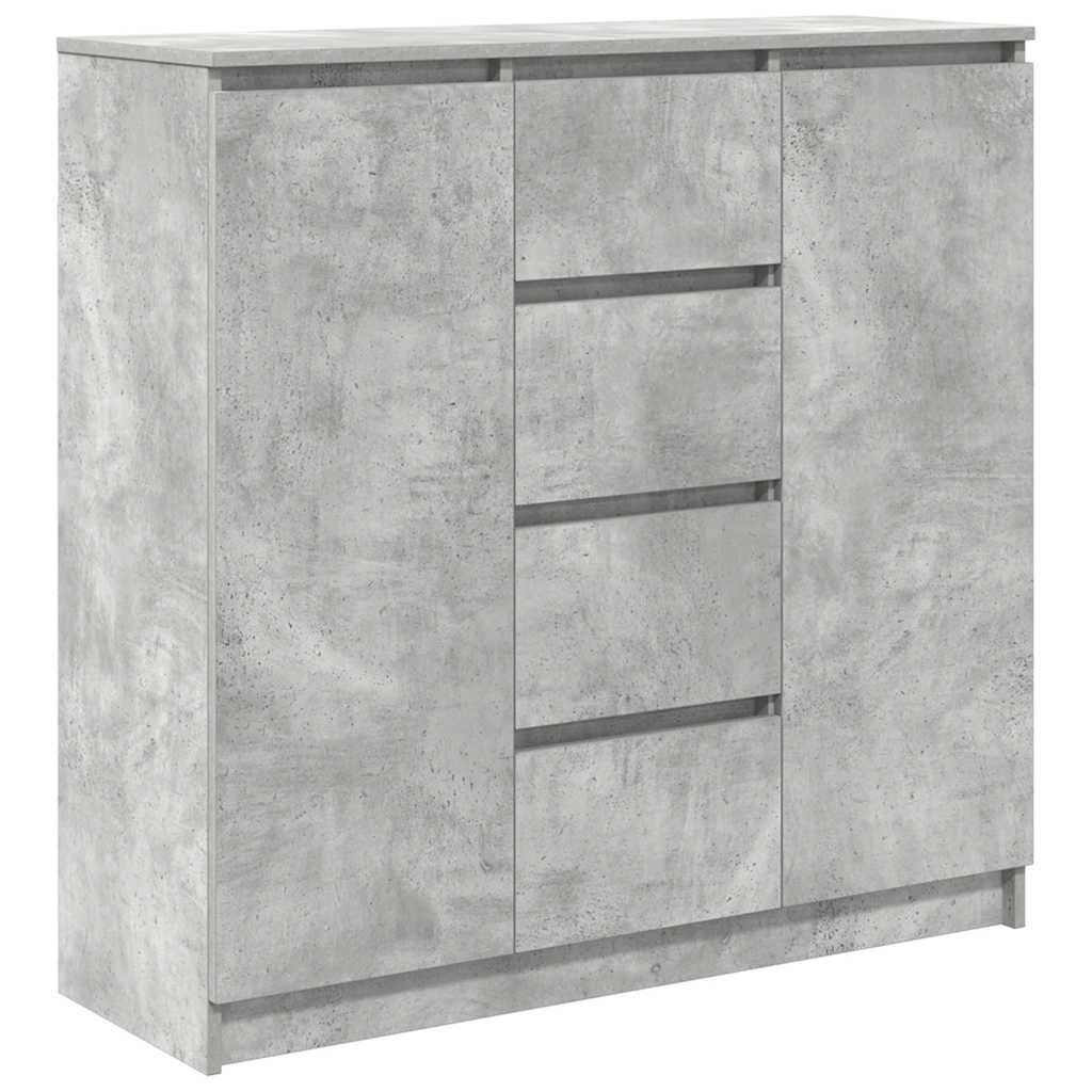 vidaXL Sideboard with Drawers Concrete Grey 100.5x35x98.5 cm