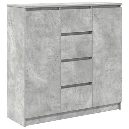 vidaXL Sideboard with Drawers Concrete Grey 100.5x35x98.5 cm