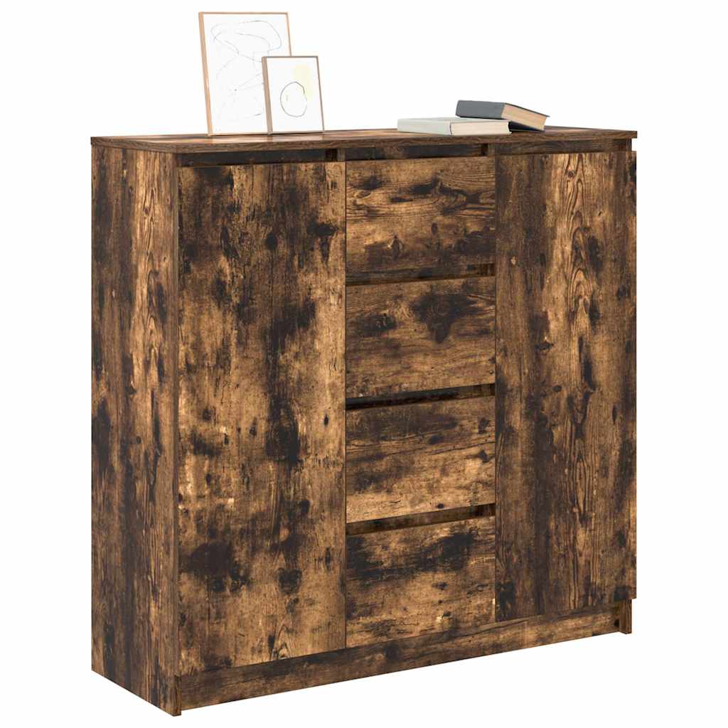 vidaXL Sideboard with Drawers Smoked Oak 100.5x35x98.5 cm Engineered Wood