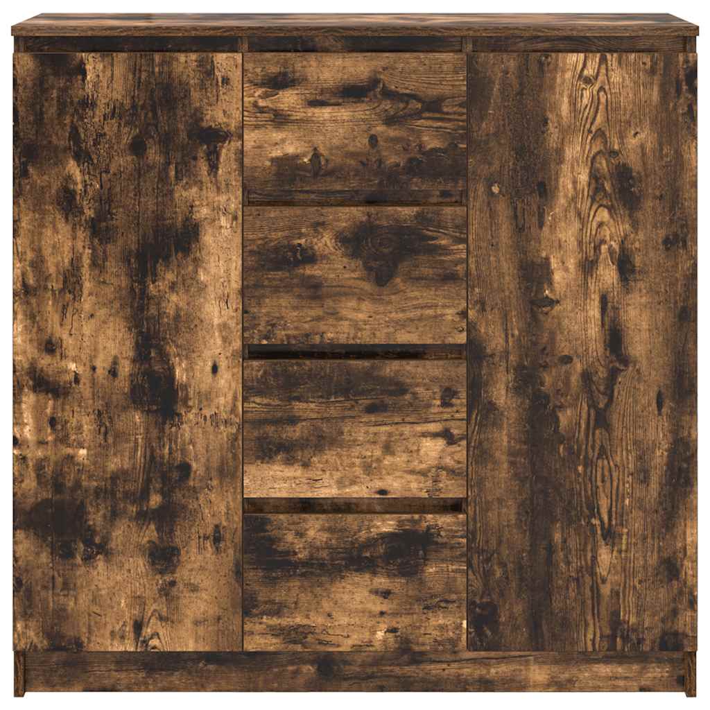 vidaXL Sideboard with Drawers Smoked Oak 100.5x35x98.5 cm