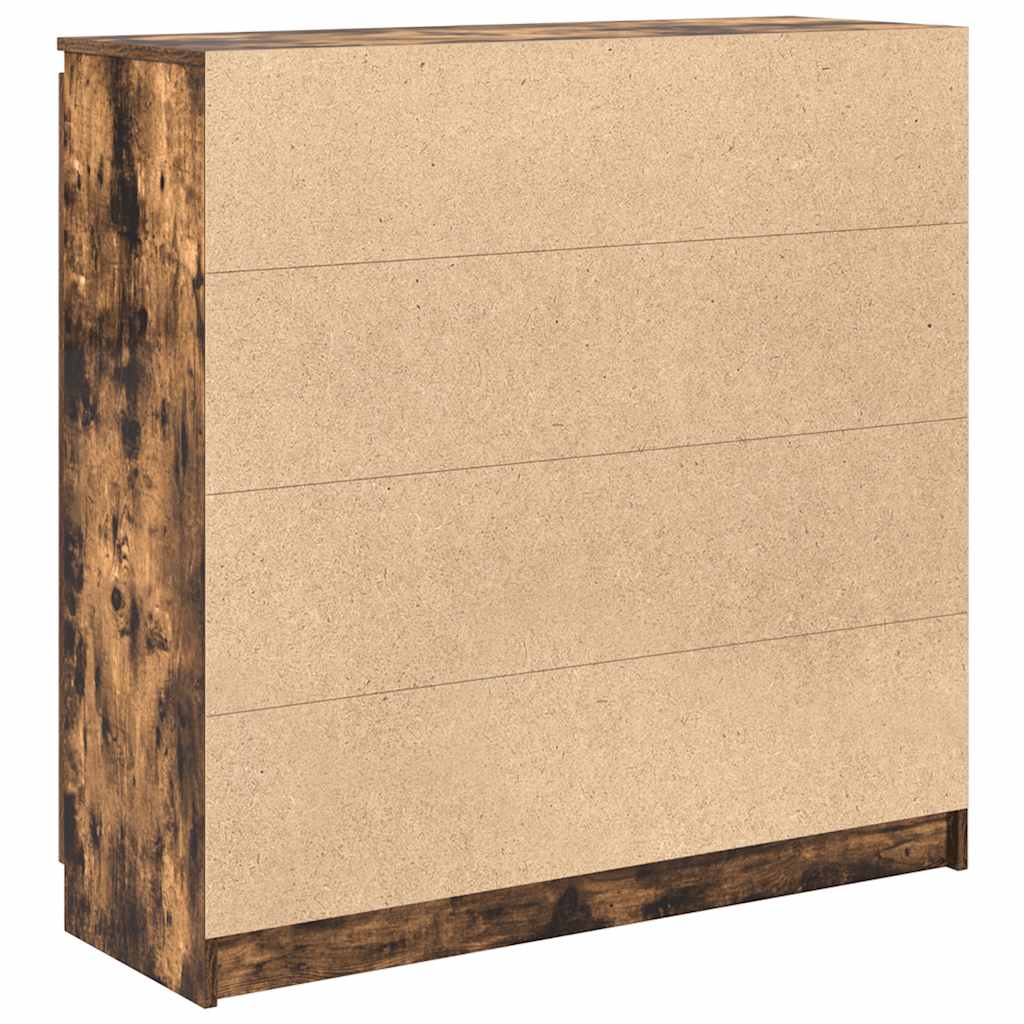 vidaXL Sideboard with Drawers Smoked Oak 100.5x35x98.5 cm Engineered Wood