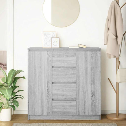 vidaXL Sideboard with Drawers Grey Sonoma 100.5x35x98.5 cm