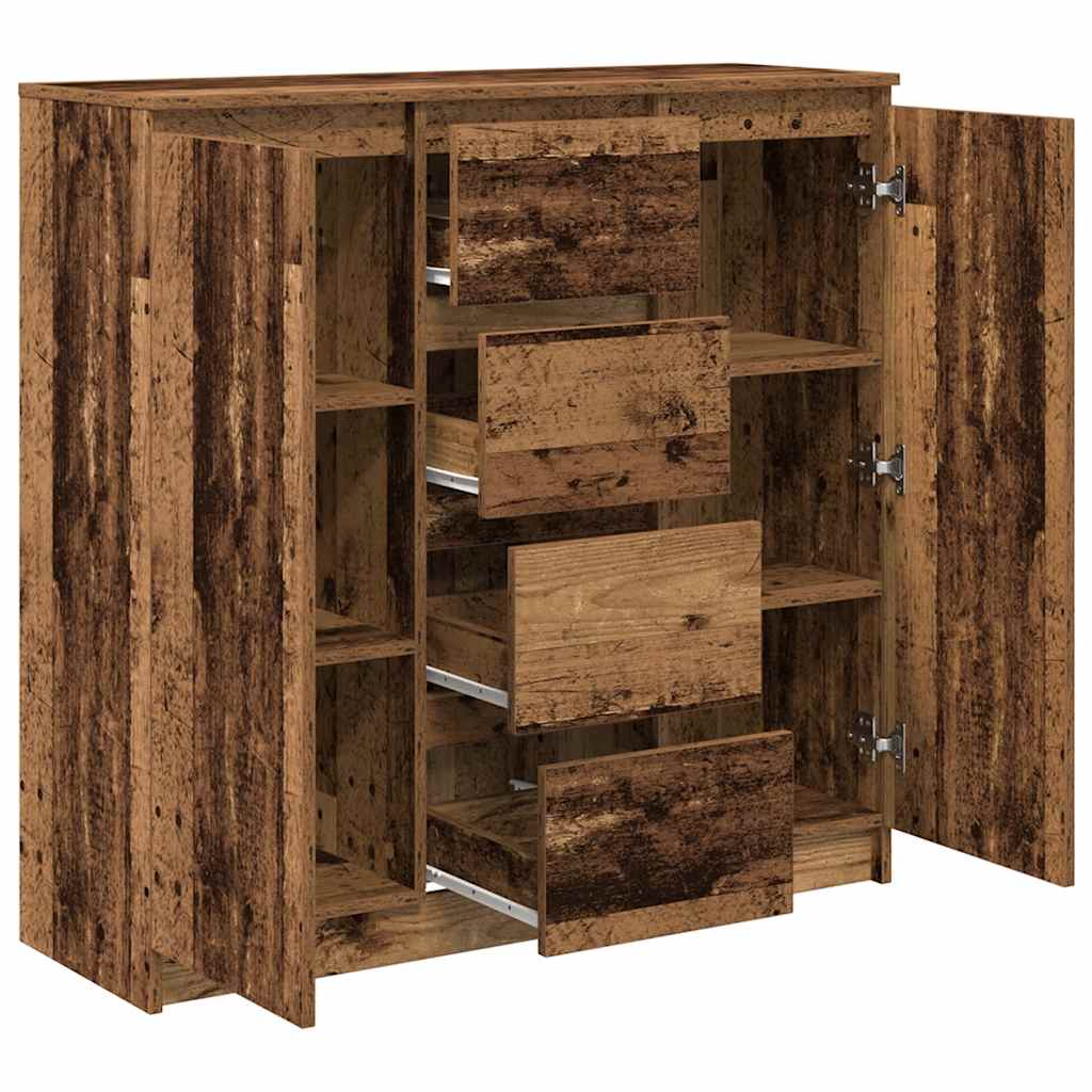 vidaXL Sideboard with Drawers Old Wood 100.5x35x98.5 cm Engineered Wood