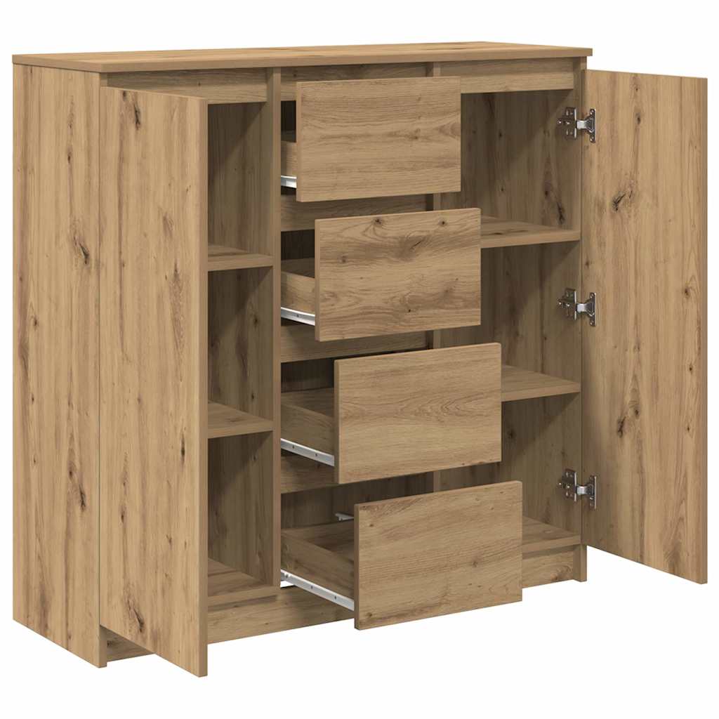 vidaXL Sideboard with Drawers Artisan Oak 100.5x35x98.5 cm Engineered Wood