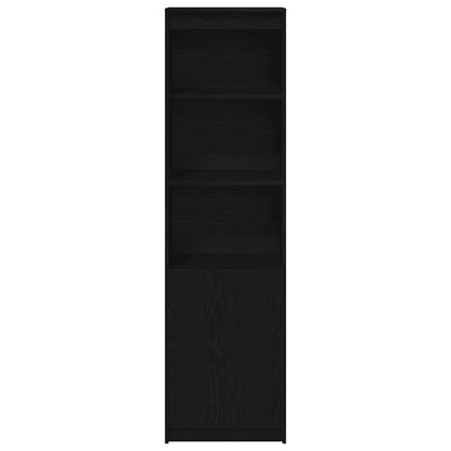 vidaXL Highboard Black Oak 50x35x180 cm Engineered Wood