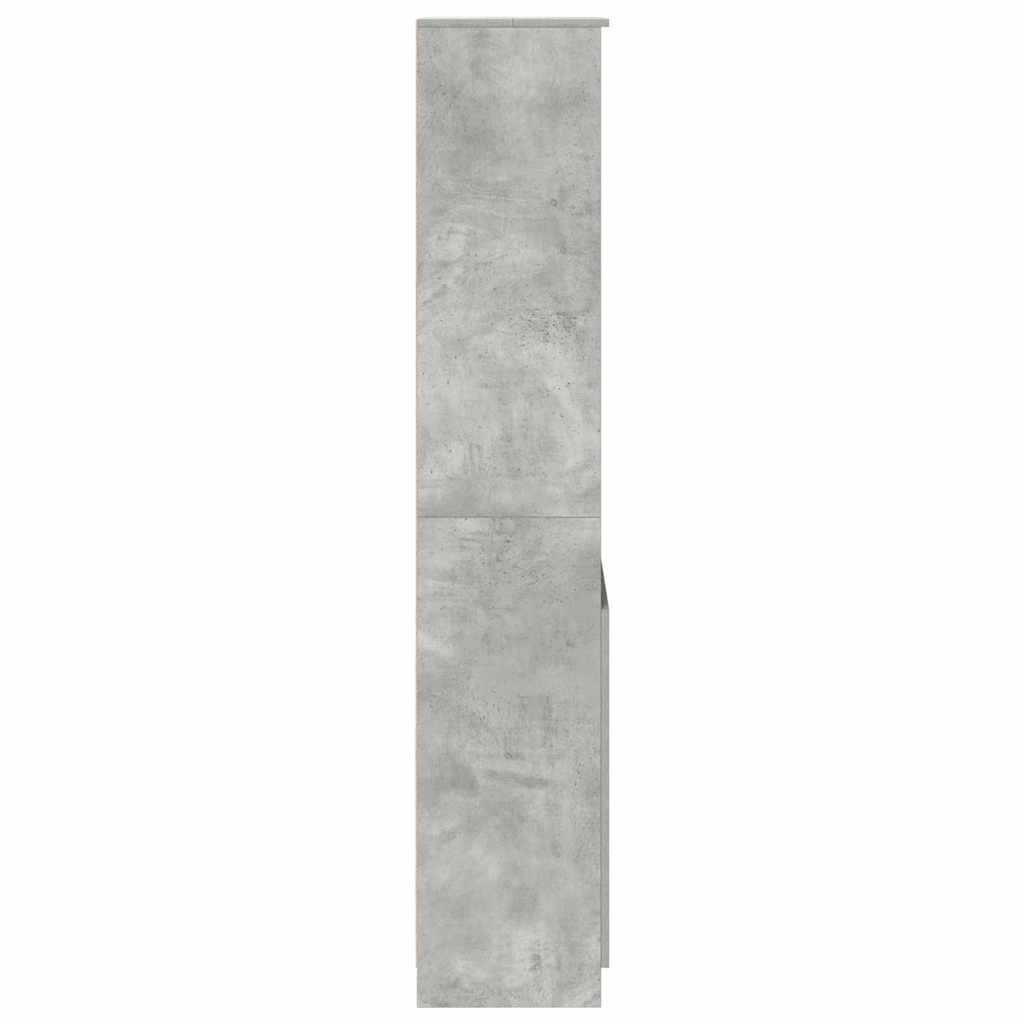vidaXL Highboard Concrete Grey 50x35x180 cm Engineered Wood