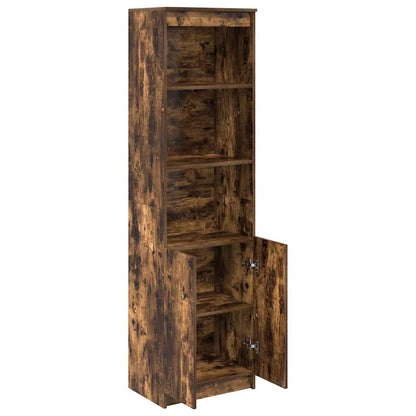 vidaXL Highboard Smoked Oak 50x35x180 cm Engineered Wood
