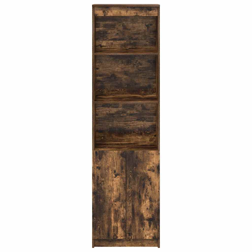 vidaXL Highboard Smoked Oak 50x35x180 cm Engineered Wood
