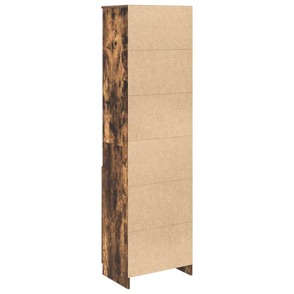 vidaXL Highboard Smoked Oak 50x35x180 cm Engineered Wood