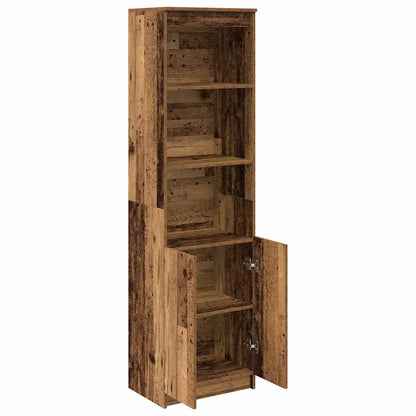 vidaXL Highboard Old Wood 50x35x180 cm Engineered Wood