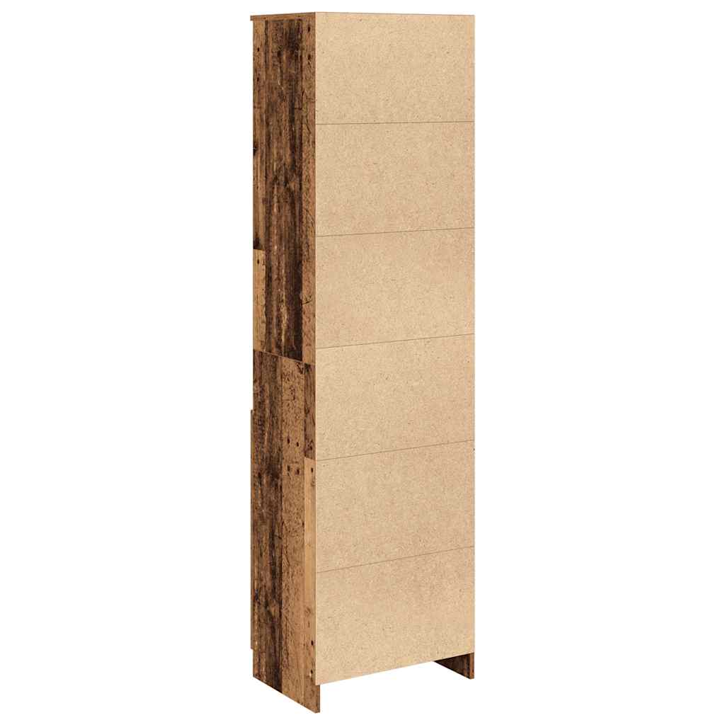 vidaXL Highboard Old Wood 50x35x180 cm Engineered Wood