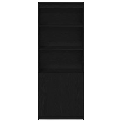 vidaXL Highboard Black Oak 70x35x180 cm Engineered Wood