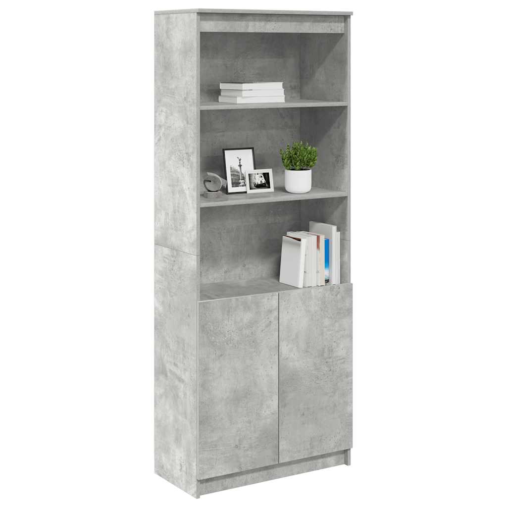 vidaXL Highboard Concrete Grey 70x35x180 cm Engineered Wood