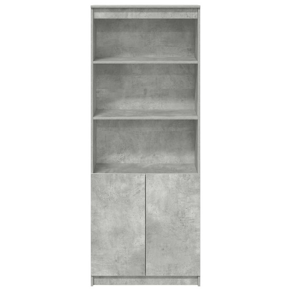 vidaXL Highboard Concrete Grey 70x35x180 cm Engineered Wood