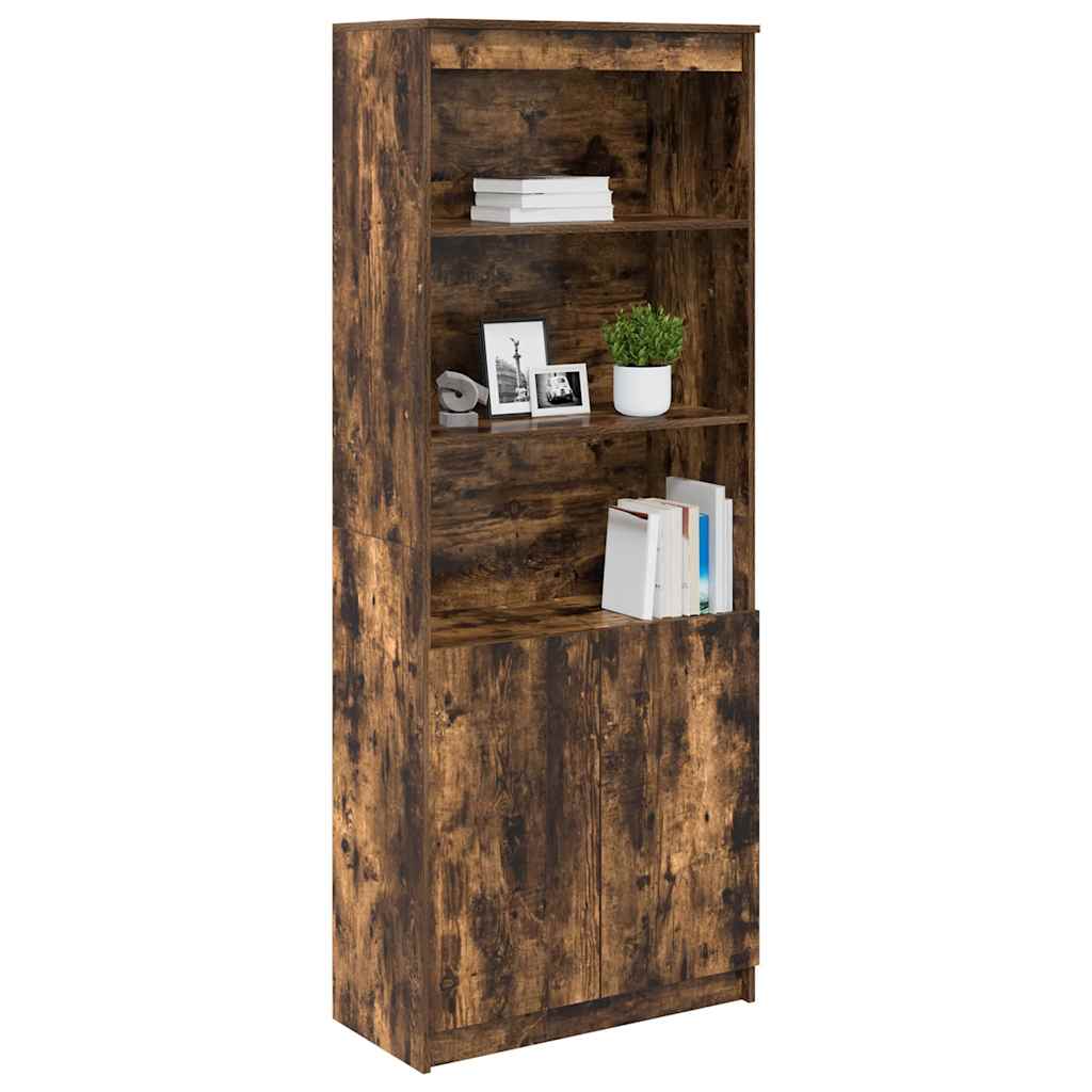 vidaXL Highboard Smoked Oak 70x35x180 cm Engineered Wood