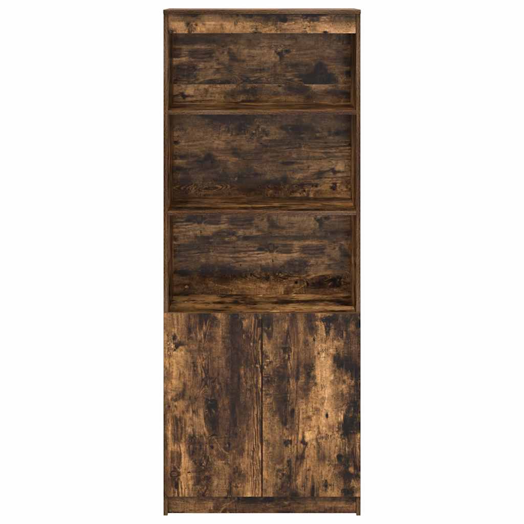 vidaXL Highboard Smoked Oak 70x35x180 cm Engineered Wood