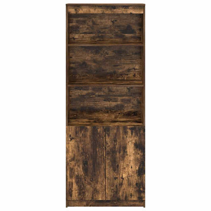 vidaXL Highboard Smoked Oak 70x35x180 cm Engineered Wood