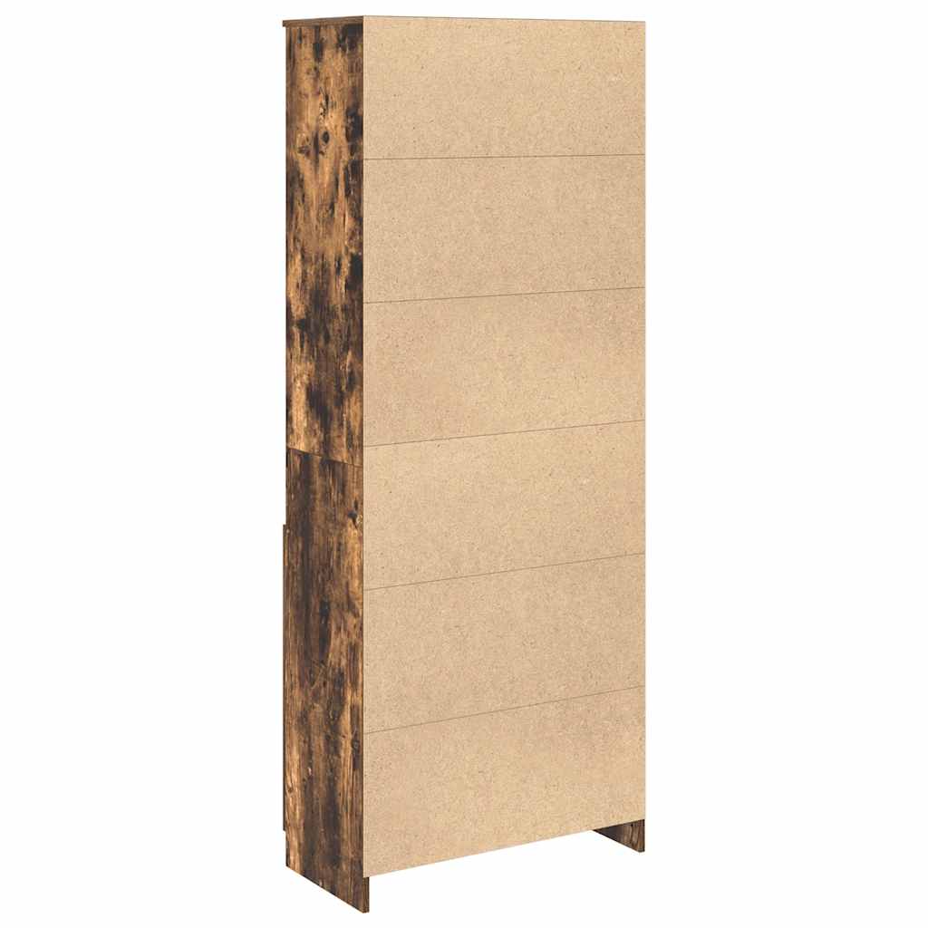 vidaXL Highboard Smoked Oak 70x35x180 cm Engineered Wood