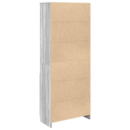 vidaXL Highboard Grey Sonoma 70x35x180 cm Engineered Wood