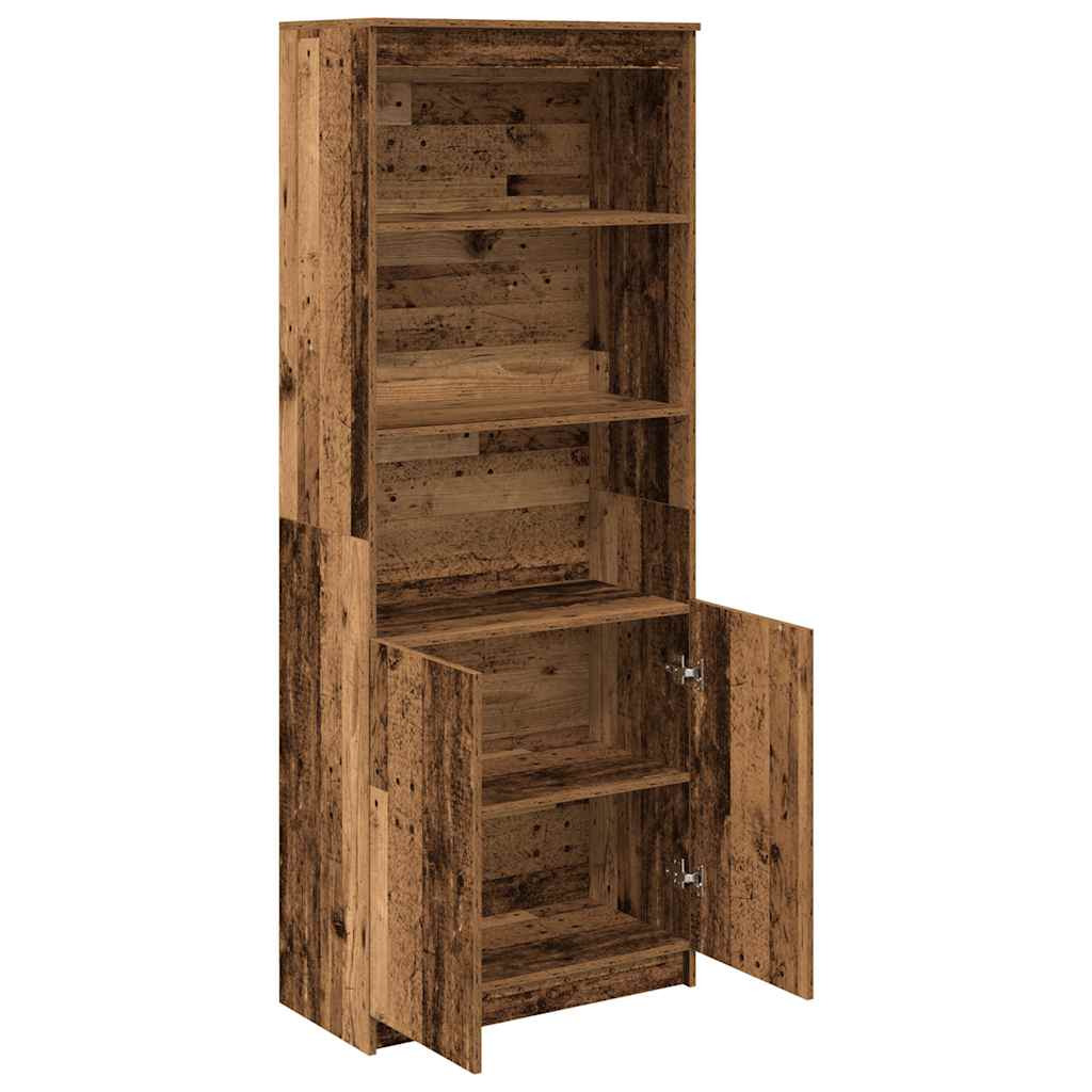 vidaXL Highboard Old Wood 70x35x180 cm Engineered Wood
