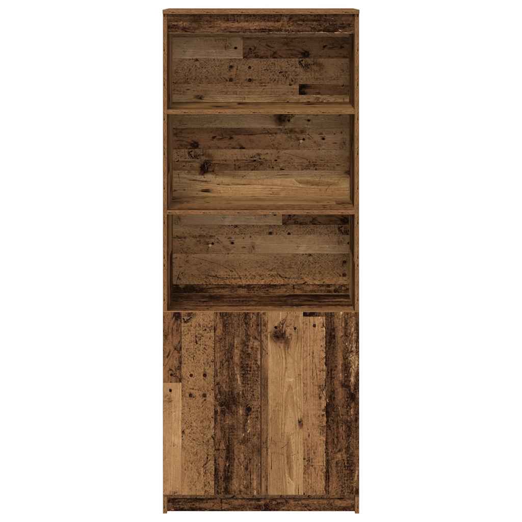 vidaXL Highboard Old Wood 70x35x180 cm Engineered Wood