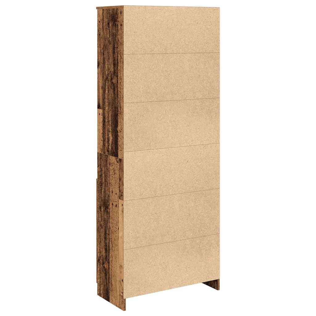 vidaXL Highboard Old Wood 70x35x180 cm Engineered Wood