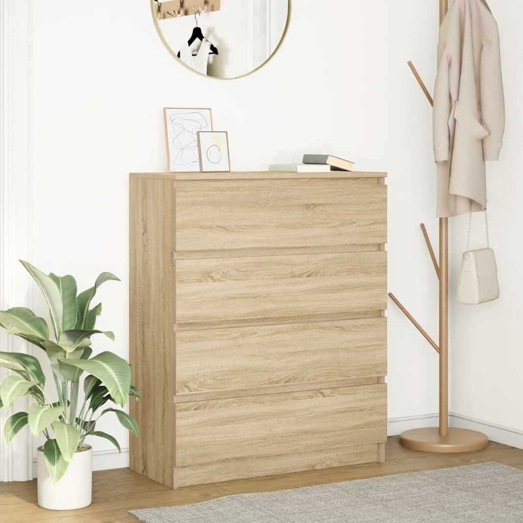 vidaXL Sideboard Sonoma Oak 80x35x99 cm Engineered Wood