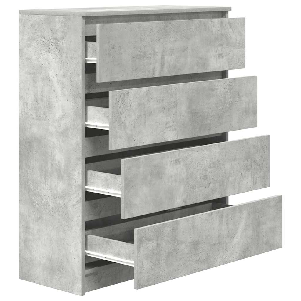 vidaXL Sideboard Concrete Grey 80x35x99 cm Engineered Wood