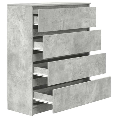 vidaXL Sideboard Concrete Grey 80x35x99 cm Engineered Wood