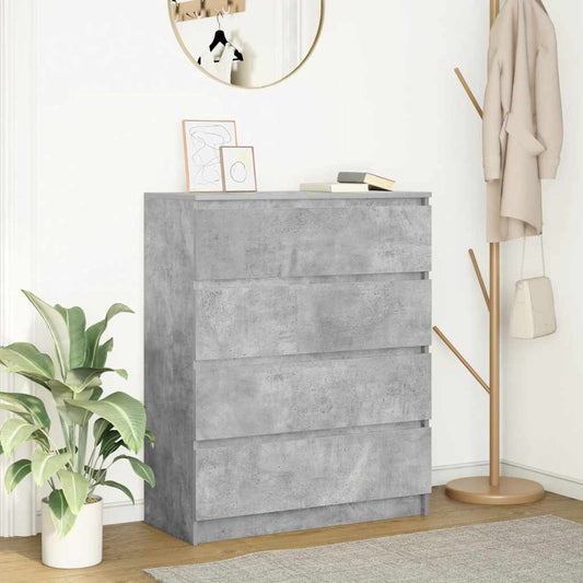 vidaXL Sideboard Concrete Grey 80x35x99 cm Engineered Wood