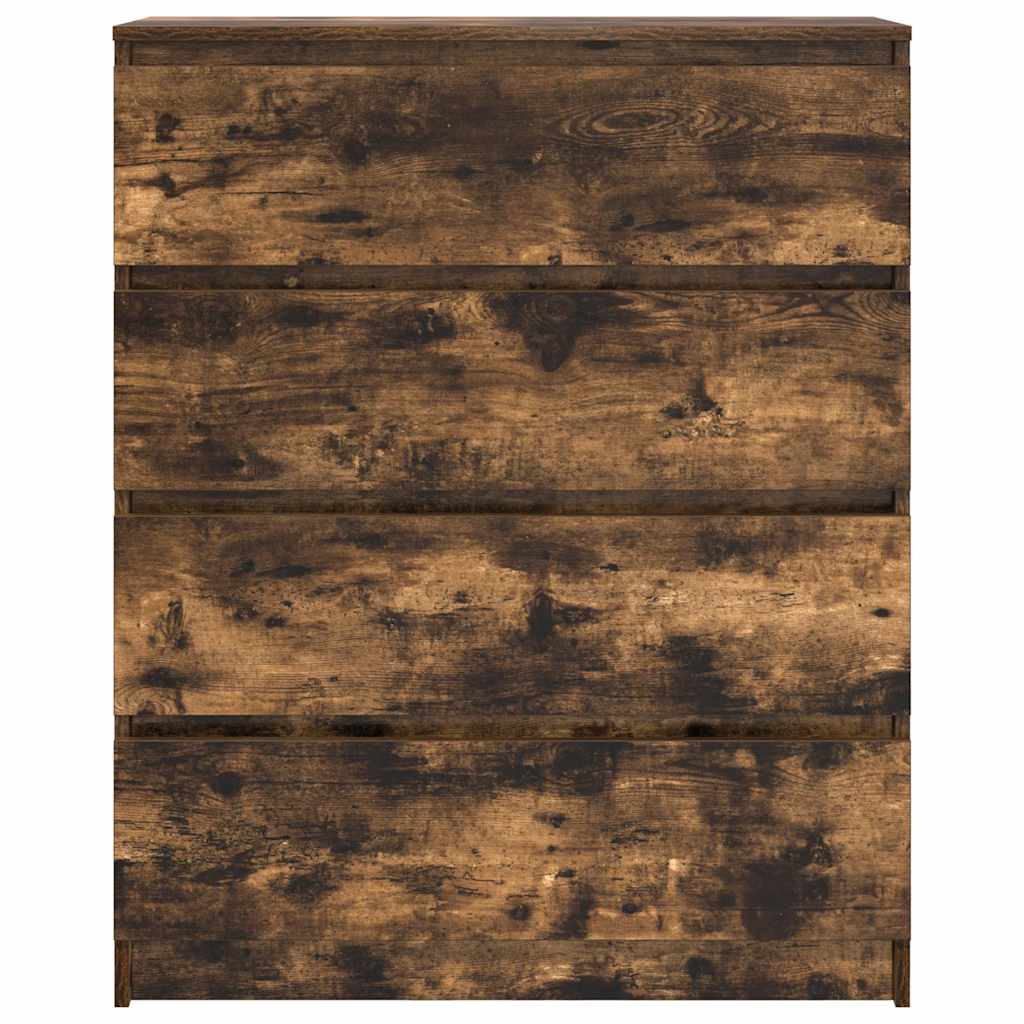 vidaXL Sideboard Smoked Oak 80x35x99 cm Engineered Wood