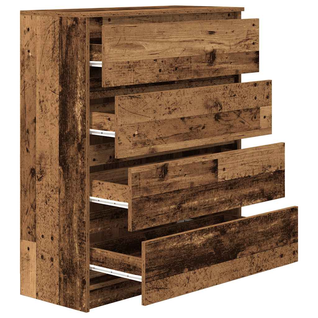 vidaXL Sideboard Old Wood 80x35x99 cm Engineered Wood