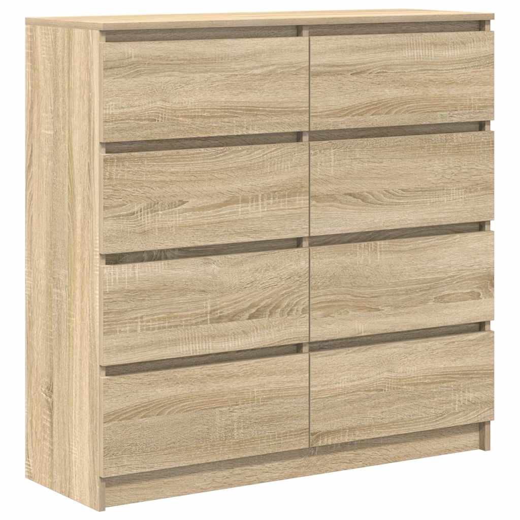 vidaXL Sideboard Sonoma Oak 100x35x99 cm Engineered Wood