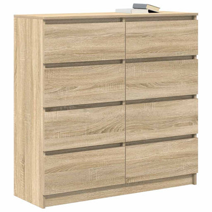 vidaXL Sideboard Sonoma Oak 100x35x99 cm Engineered Wood