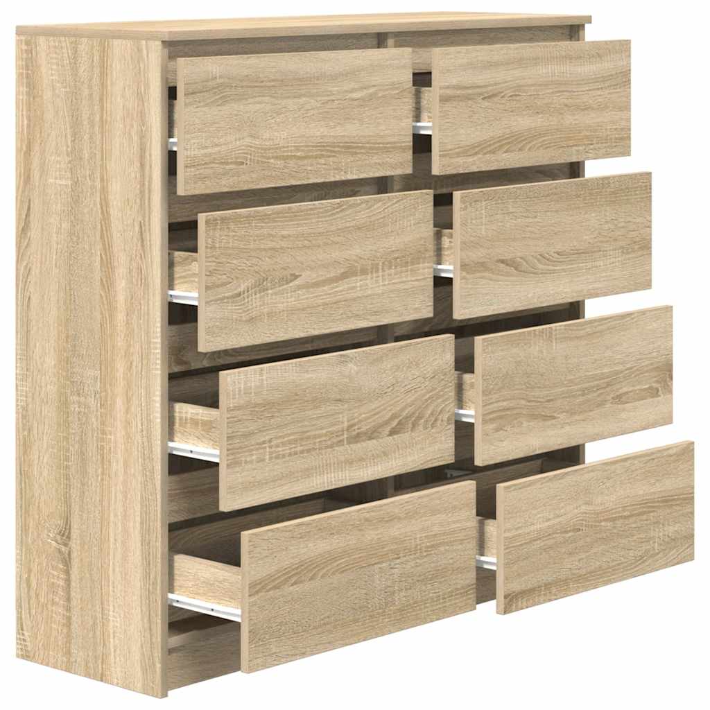 vidaXL Sideboard Sonoma Oak 100x35x99 cm Engineered Wood