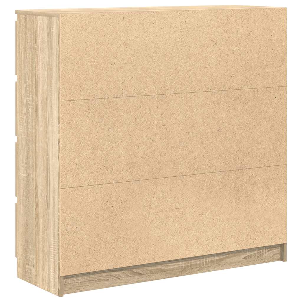 vidaXL Sideboard Sonoma Oak 100x35x99 cm Engineered Wood