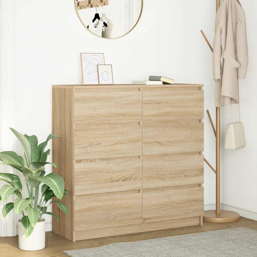 vidaXL Sideboard Sonoma Oak 100x35x99 cm Engineered Wood