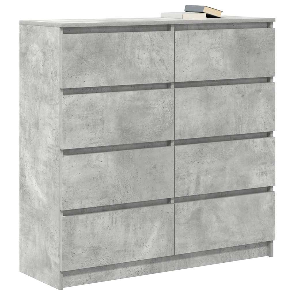 vidaXL Sideboard Concrete Grey 100x35x99 cm Engineered Wood