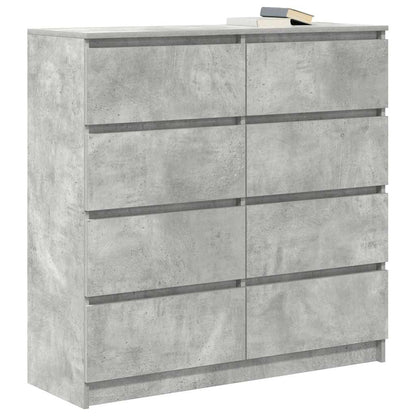 vidaXL Sideboard Concrete Grey 100x35x99 cm Engineered Wood