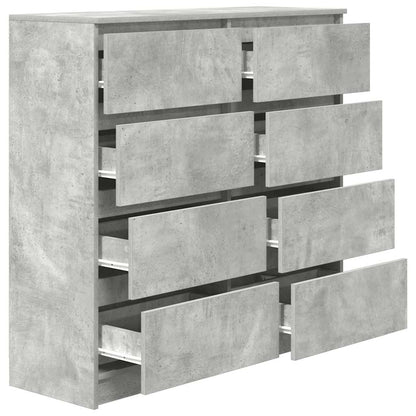 vidaXL Sideboard Concrete Grey 100x35x99 cm Engineered Wood