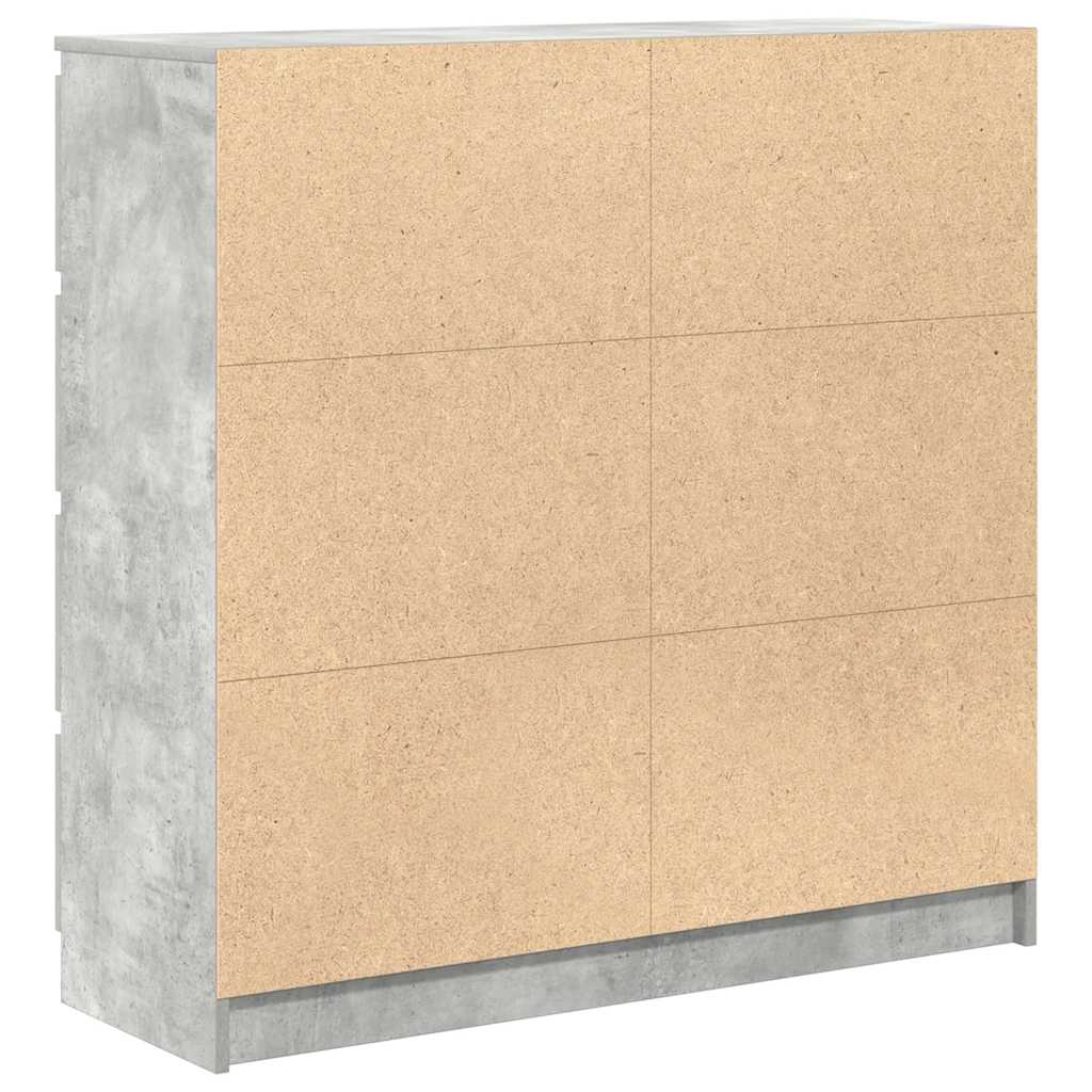 vidaXL Sideboard Concrete Grey 100x35x99 cm Engineered Wood