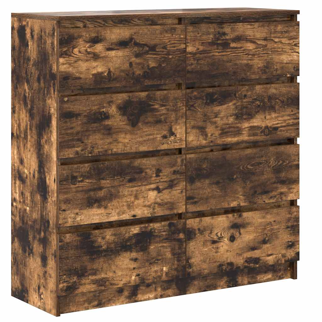 vidaXL Sideboard Smoked Oak 100x35x99 cm Engineered Wood