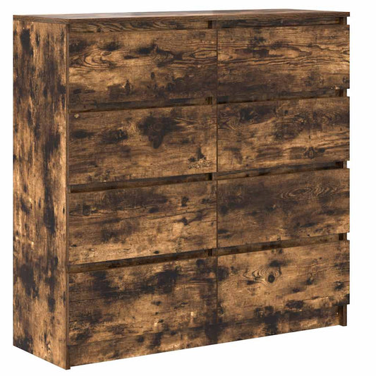 vidaXL Sideboard Smoked Oak 100x35x99 cm Engineered Wood