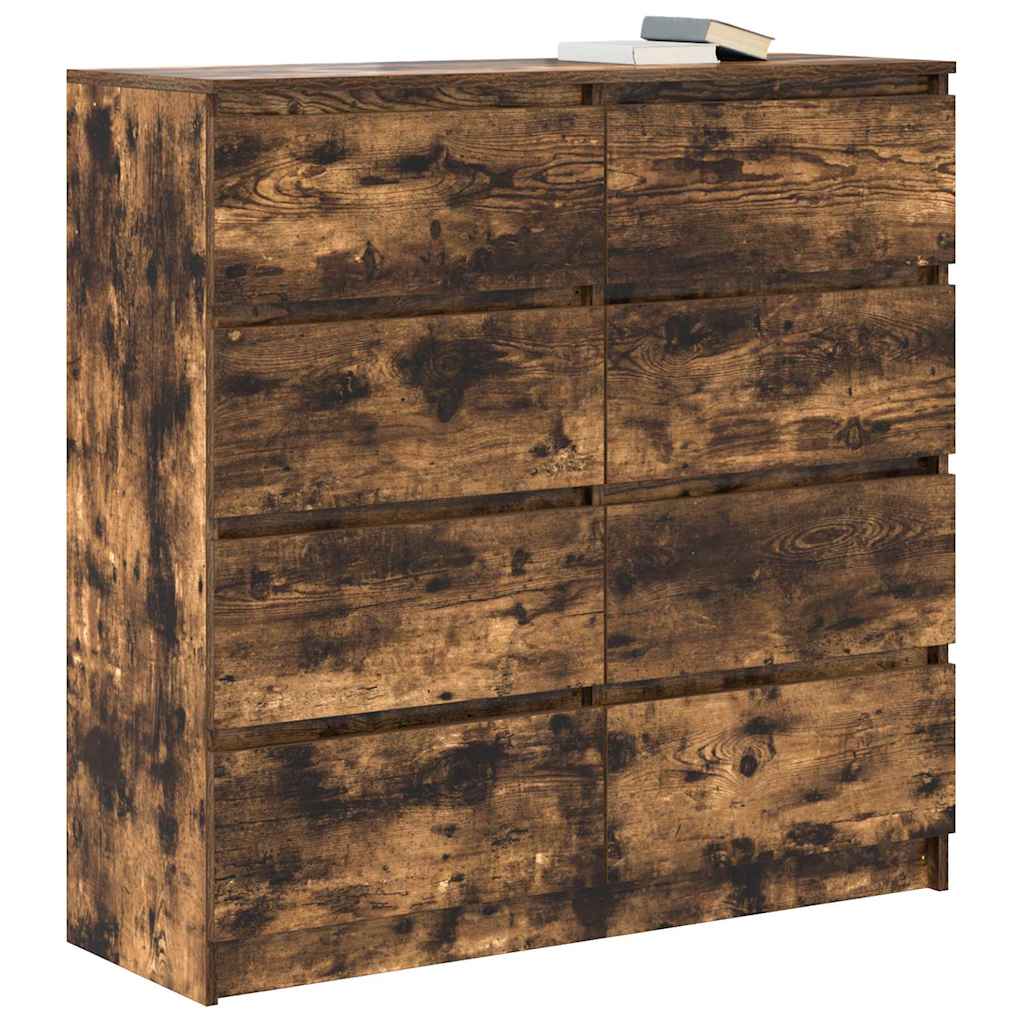 vidaXL Sideboard Smoked Oak 100x35x99 cm Engineered Wood