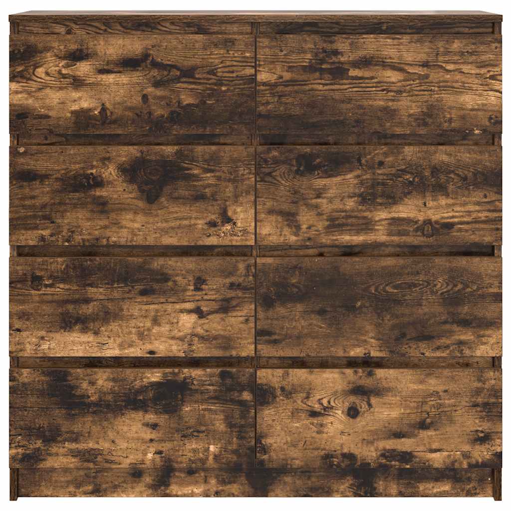 vidaXL Sideboard Smoked Oak 100x35x99 cm Engineered Wood