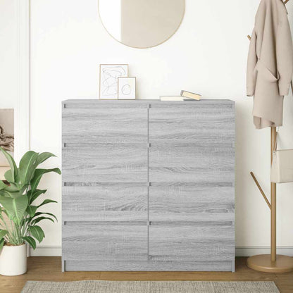 vidaXL Sideboard Grey Sonoma 100x35x99 cm Engineered Wood